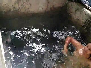 Hot Lesbian Pair Dare to Strip in Neighbor's Tank for Pussy Feast!