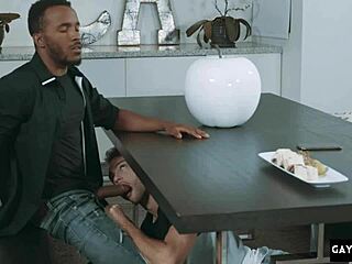 Hot black gay bodybuilder dominates with bareback action in intense French scene. Muscular power meets raw desire.