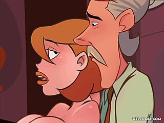 Naughty home animation porn shows bullying with intense anal action