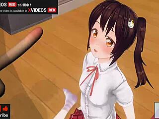 Uncensored japanese hentai anime handjob and blowjob game!