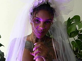 Joi with a sexy bride on her wedding night