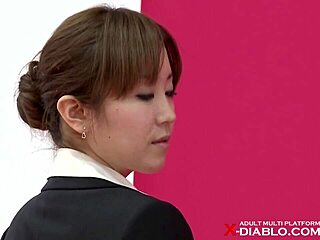 Fresh and innocent Asian beauty Maki's natural tits in arousing solo shoot