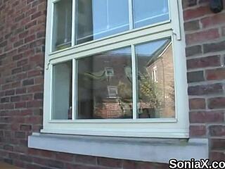 Unfaithful British mature lady Sonia flaunts her large wet titties