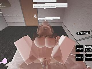 Black cock action in Roblox game