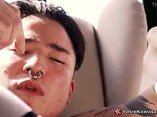 Hell Yeah! Asian Gay Jock Yoshi Kawasaki Strokes His Big Cock!