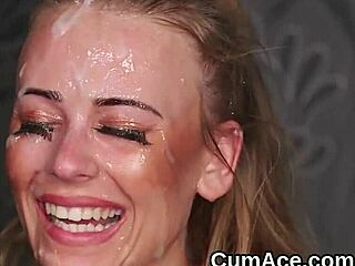 Wacky Honey Sucks Jism Off Every Face!