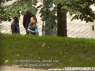 teen girl meets stranger on street for conversation