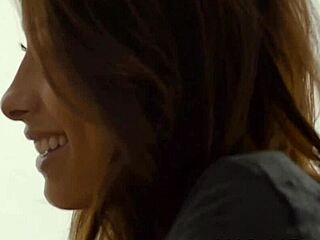 Elegant teen fingers her wet pussy in horny solo masturbation