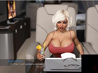 Can't stop staring at redhead's huge boobs on holiday island