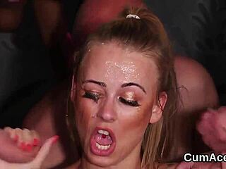 Wacky Honey Sucks Jism Off Every Face!