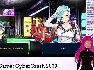 Vtuber Lewdneko Plays Cybercrush 2069 Part 1 Big Tits Boobs Anime Hentai Game