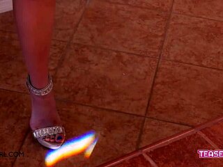 Amazingly Hot Blonde Teen Swallows on Sofa!