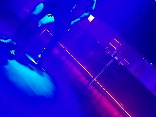 gogo dancer pulls married brunette to dance and lifts her dress 😊