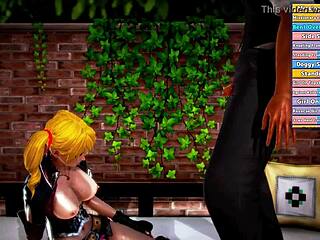 Hentai Animation with Blonde in Missionary