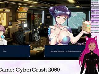 Vtuber Lewdneko Plays Cybercrush 2069 Part 1 Big Tits Boobs Anime Hentai Game