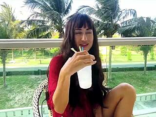 Sexy Brunette Girl Reveals Flawless Face Makeup Secrets