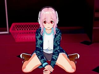 Super sonico's modeling turns horny for you