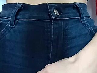 Playing with a belt and spanking fun