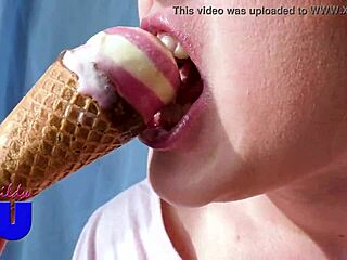 sucking ice cream with a naughty twist, guess how