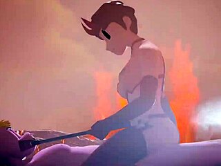 this furry animation is hotter than hell, with 3d cartoon characters getting wild.