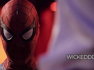 Experience Spider-Man like never before with busty blondes