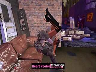 Έντονη μαγική Halloween απιστία σεξουαλική υπόθεση σε cartoon στυλ