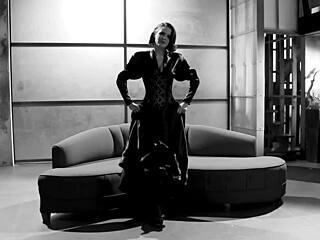 Bobbi S Pleasures Herself In Corset And Stockings With Garter Belt.