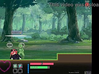 Fiery redhead encounters emerald-skinned beings in Erisdysnomia game's erotic scenes
