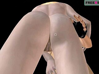 in this 3d animated hentai, lesbian girls rub each other's pussies. then one fucks the other from behind.