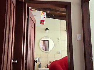 My Cute Milf Neighbor In The Bathroom Masturbating