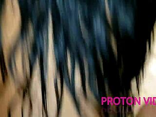 reality pornstar rides big cock in cowgirl on stairs, cumshot.