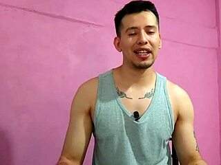 PLUMBER FUCKS MY ASS WITH BIG CURVED COCK ON BALCONY!