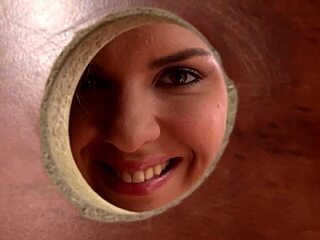 Teen Handjob and Blowjob Action in Office Gloryhole Setting. European Babe Sucks for Cumshot at Work!