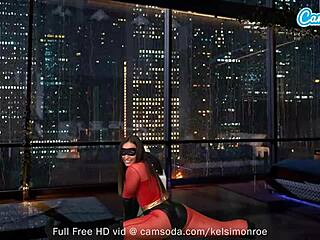 Kelsi Monroe's Big Ass Elastigirl Cosplay on Sybian Machine