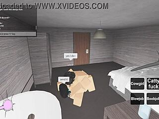 Steamy sex in a Roblox high-rise apartment