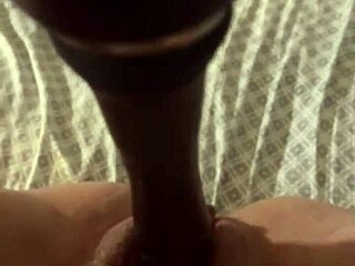 bbw feels pleasure masturbating