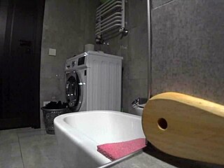 Unfaithful wife engages in steamy bathroom encounter with neighbor
