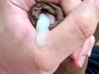 Naughty young guy cums deliciously in homemade bisexual fetish video.