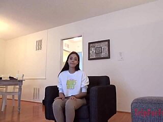 Tease: Petite Asian Beauty Harmony Gets A Hard Creampie From Big Cock