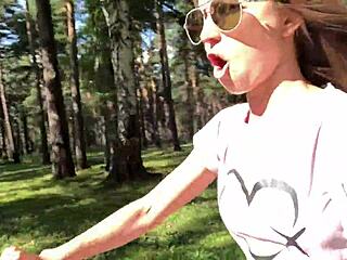 Outdoor fun with blonde teen 18+ and big cock in public sex!