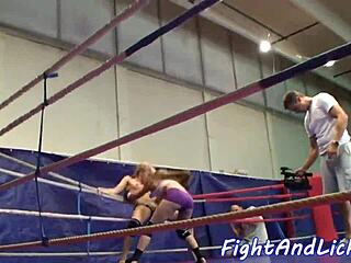 Hairy Wrestling Babe Gets Pussy Licked