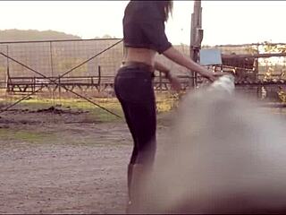 Curvy Latina Step-Mom Rides Hard Outdoor With Ass Shaking.