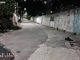 Trailer Dogging! 3 Guys Fucking Me And Cumming In Mouth On Street!