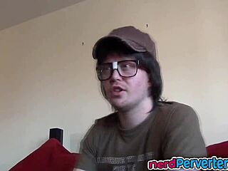 Incredibly Cute Ebony Princess SUCKING Nerd's Cock