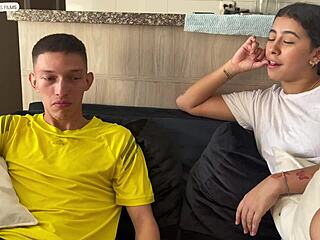 Testing My Hermanastro's Polla with Curvy BBW Body in Español Action