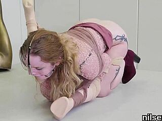A playful nymphomaniac is admitted to a facility for intense anal therapy