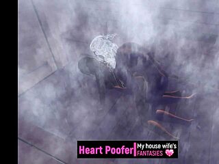 Cartoon Characters Relax In Sauna Setting