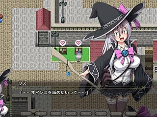 Witch Lizu gets nude in hentai game RPG sex scene
