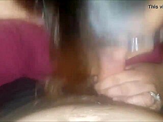 Sweet and chubby girl gives a blowjob in homemade POV video