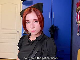 Секси докторка лекува с твърд секс - сперма вътре